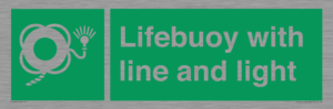 Lifebuoy with line and light